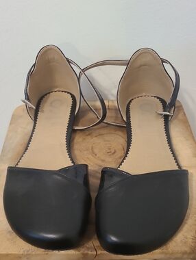 Women's Black Ankle-Strap D'Orsay Flats